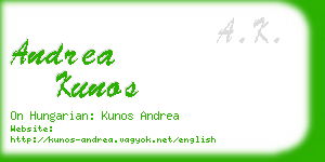 andrea kunos business card